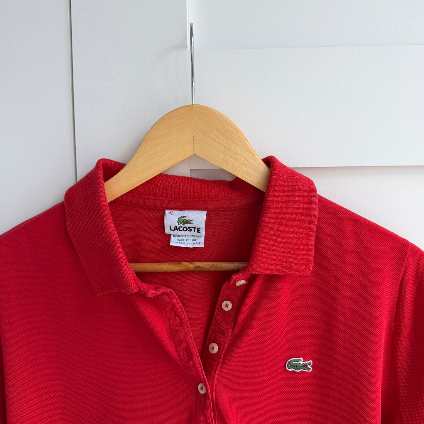 Polo rouge Lacoste