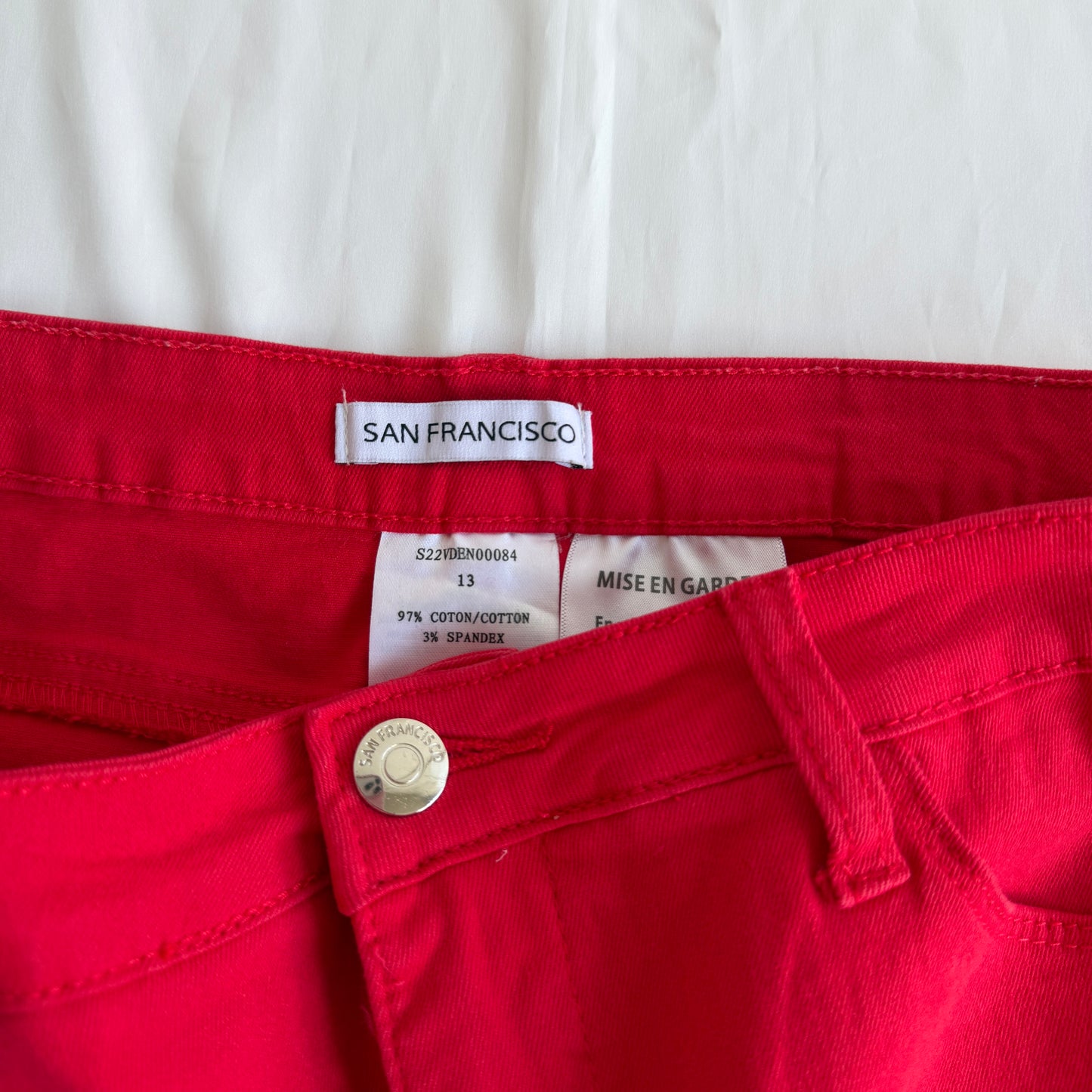 Jupe jeans rouge