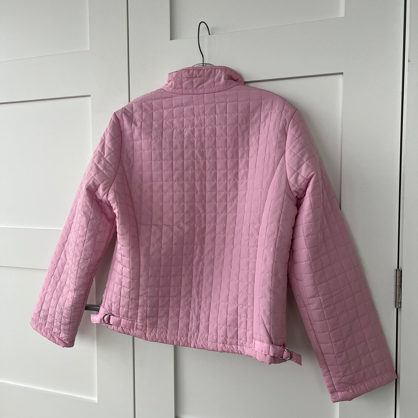 Manteau rose matelassé