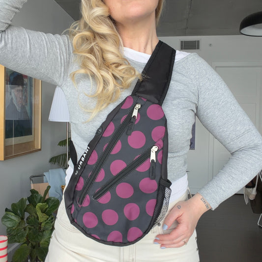 Sac bandoulière à pois