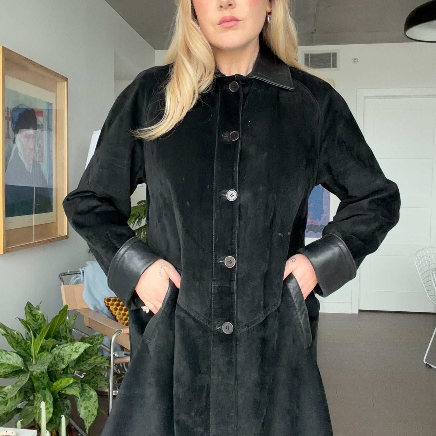 Manteau de cuir Laurence Roy