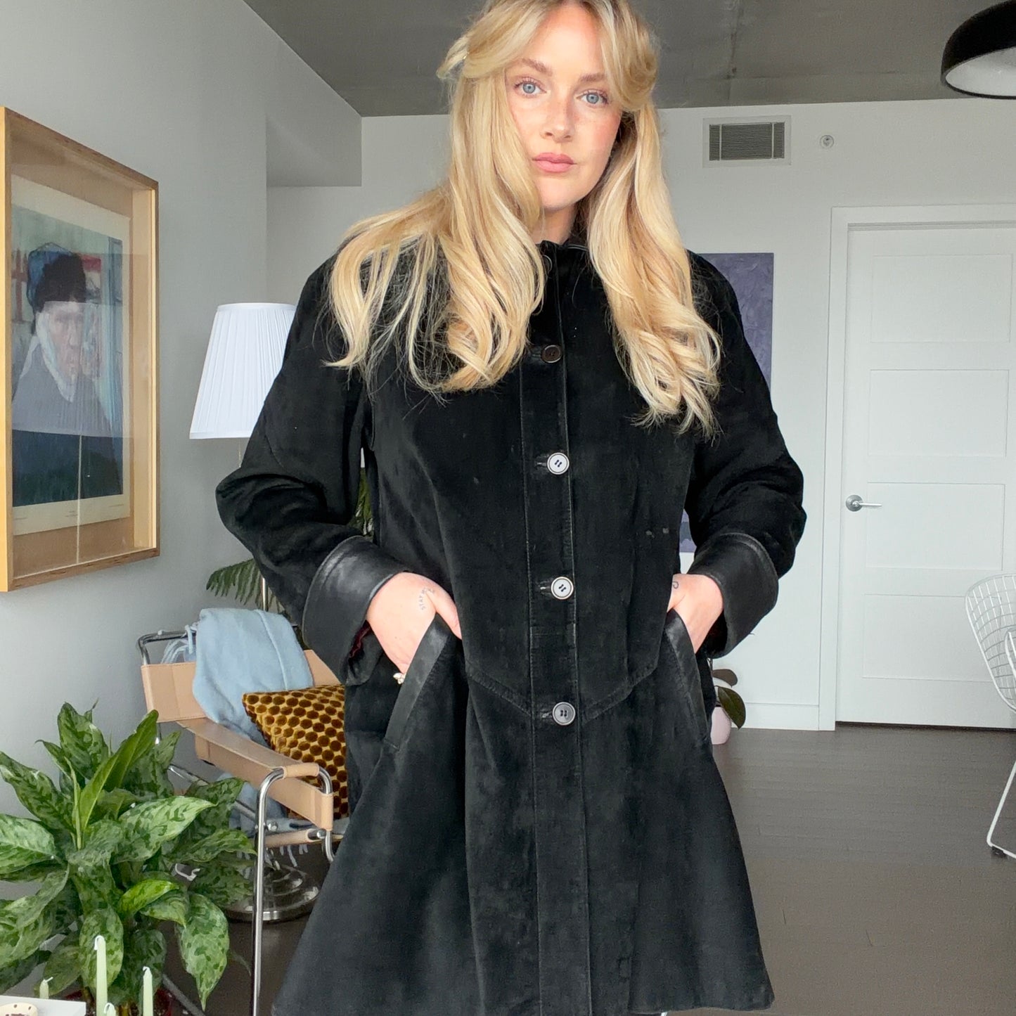 Manteau de cuir Laurence Roy
